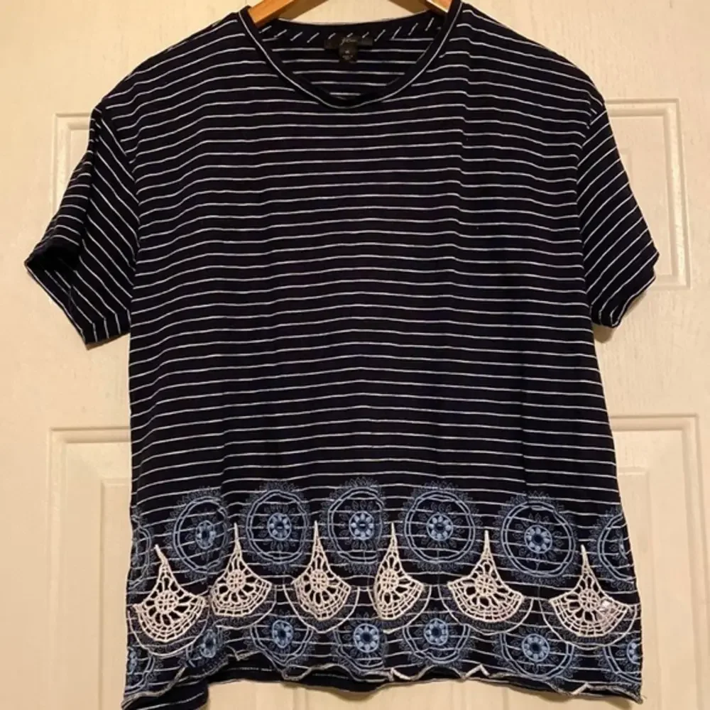 J.Crew embroidered top